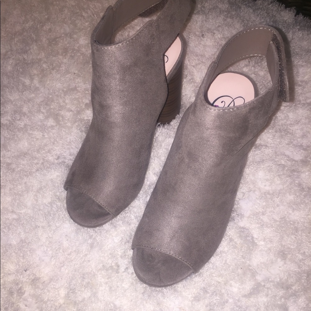 Delicious Peep Toe Ankle Bootie